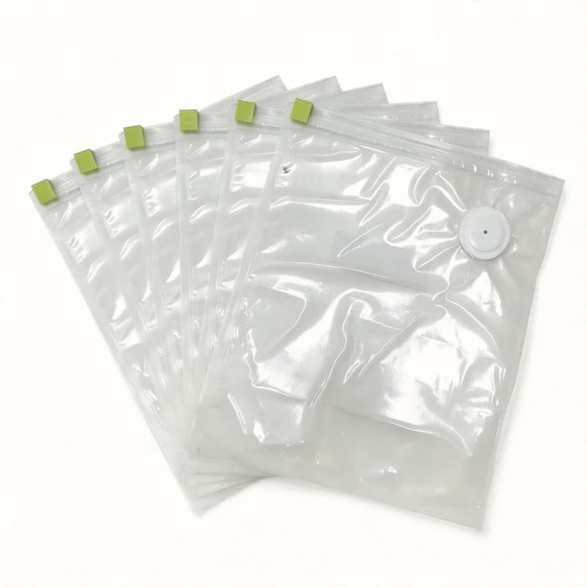 Vacuum Seal Bags — 30 Pack (Medium) — 30 medium embossed valve bags (26×28 cm), 90 μm, BPA-free. Compatible with most valve-type handheld sealers.